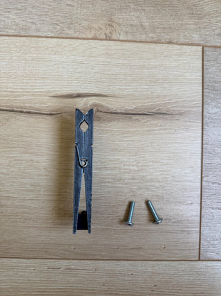 Clothespin Cabinet Handle – Rustic Metal Drawer Pull