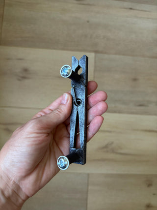 Clothespin Cabinet Handle – Rustic Metal Drawer Pull