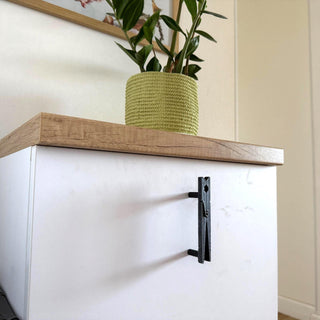 Clothespin Cabinet Handle – Rustic Metal Drawer Pull