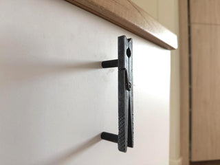Clothespin Cabinet Handle – Rustic Metal Drawer Pull