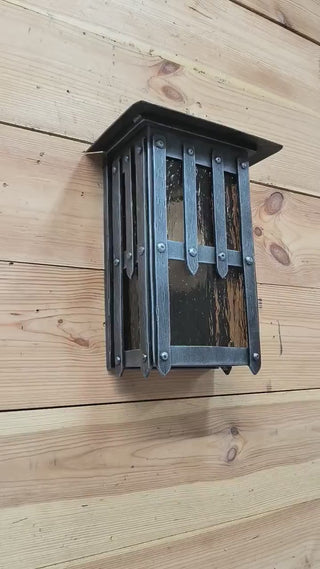 Outdoor lighting, outdoor metal sconce, minimalist light fixture, outdoor house light, light fixture, wrought iron sconce,  night light