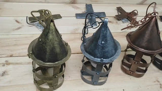 Ceiling lights, pendant lights, Medieval lantern, Hand forged, Hanging light