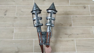 Handmade Medieval Viking Torch: Outdoor Double Wall Sconce