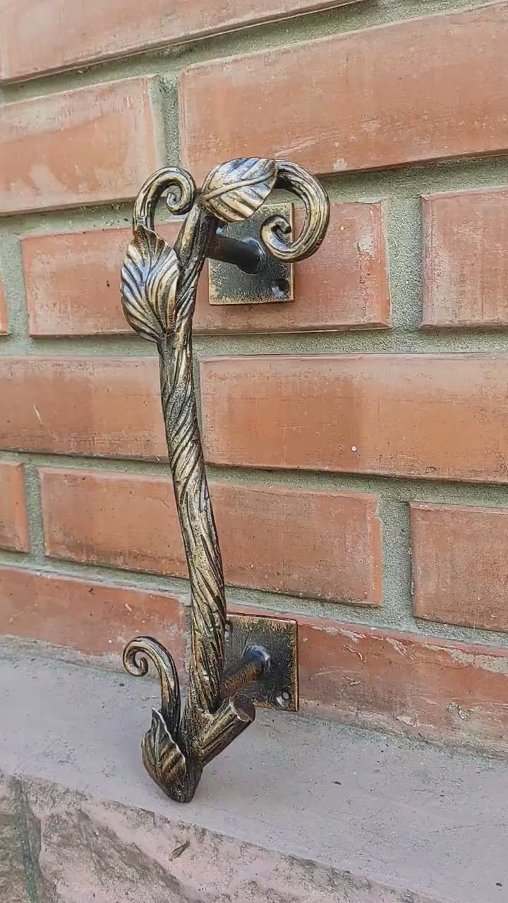 Barn Door Handle, Branch Handle, Flower Door Pull