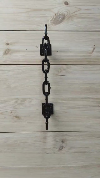 Barn door handle Chain, metal door pull, original door handle, handmade handle, workshop handle, garage handle