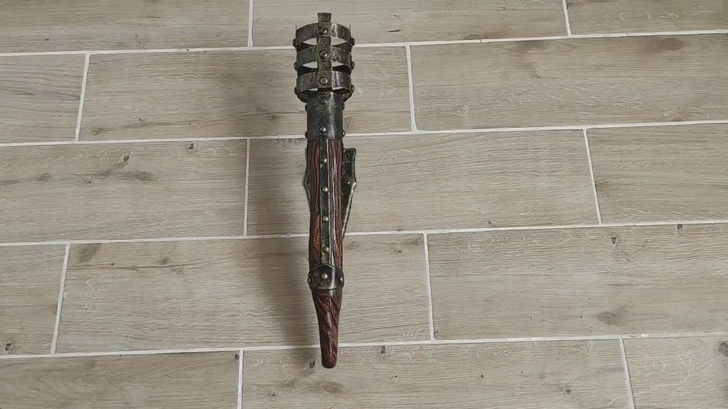 Handmade Forged Iron Wall Sconce Candle Holder: Medieval Torch