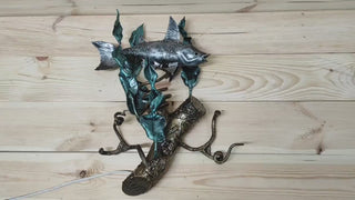 Fish sconce, Sea lamp, gift for fisherman, night light, wall sconce fish