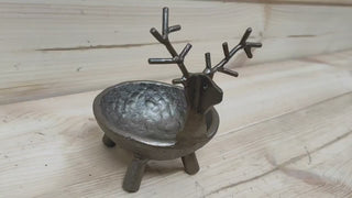 Christmas candlestick, Candle holder, Reindeer candlestick, Christmas decorations, metal candlestick, handmade Christmas candlestick