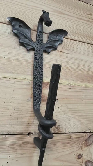 Wrought Iron Dragon Toilet Paper Holder: Fantasy Bathroom Decor