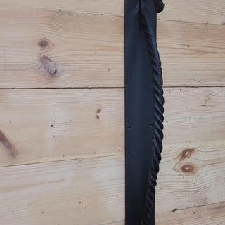 Hand Forged Horse Door Handle: Wrought Iron Barn Decor (24 inches)