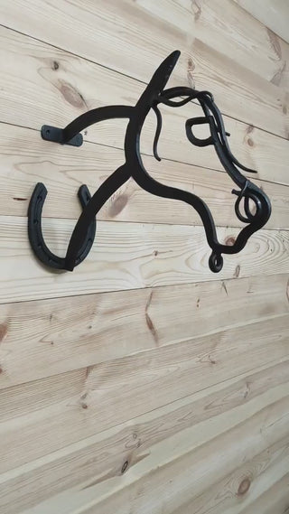 Horse Black plant hanger hook, Indoor plant bracket, Iron hanging hook for plants Horseshoe