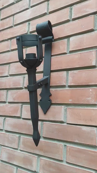 Wall Light, Wall lantern, Viking sconce torch, Medieval sconce torch, Viking lantern, Wall lanterns, Wrought iron sconces, Medieval lantern