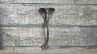 Cobra door handle, Snake Door handle, Metal handle, Hand forged handle, Barn door handle, Door decor, Wrought hardware, Metal forged handle,