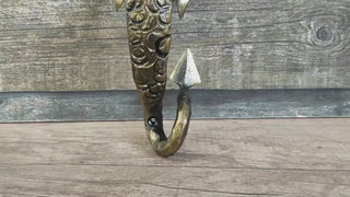 Door handle, Dragon door handle, Metal handle, Hand forged handle, Barn door handle, Door decor, Wrought hardware, Metal forged handle,