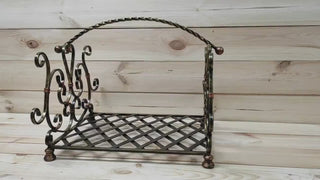 Log holder, Firewood storage, Firewood rack, Firewood basket, Metal basket for firewood, Storage basket, Wrought iron basket