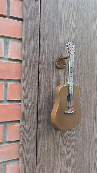 Guitar door handle, Unique guitar door pull, Musical instrument door handle, Guitar-themed door hardware, Guitar design door handle