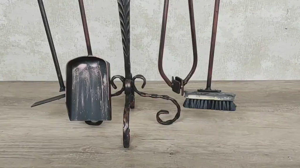 Forged fireplace tools set, Fireplace poker, Fireplace Tongs, Shovel, Broom, Hand Forged, Fireplace Gift, Fireplace Tool, Fire Poker