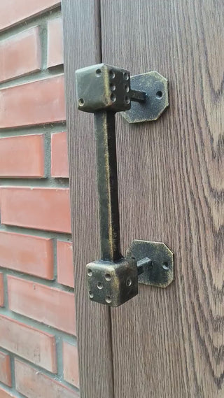 Dice Cube Door Handle: Metal Barn Door Pull