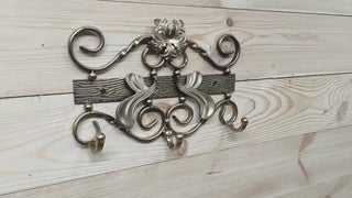 Hanger hallway, metal coat rack, Handmade coat hanger, 3 hooks