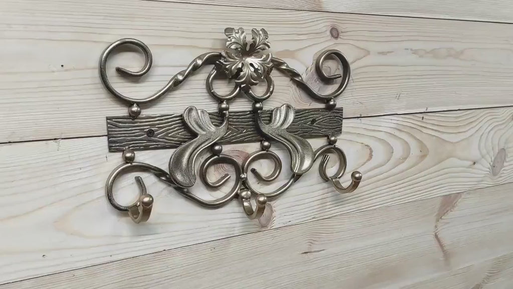 Hanger hallway, metal coat rack, Handmade coat hanger, 3 hooks