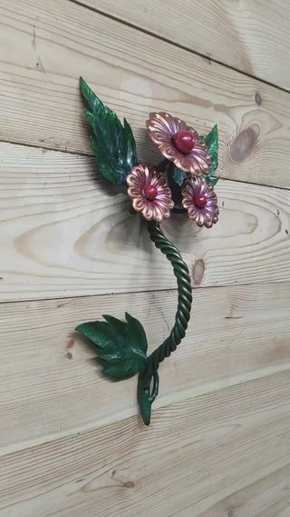 Flower door handle, barn door handle, door decor