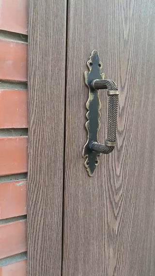Wrought iron handle,  Hand forged handle, Door handle, Metal handle, Barn door handle, Door decor, Wrought hardware, Door furniture