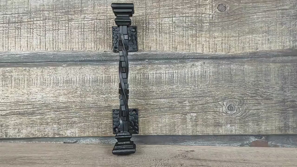 Hand Forged Iron Door Handle: Barn Door Decor