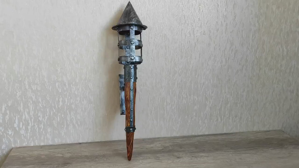 Viking sconce torch, wall sconce torch, medieval sconce torch.