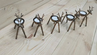 Christmas candlesticks, Candle holder, Reindeer candlesticks, Christmas decorations, metal candlestick, handmade Christmas candlestick