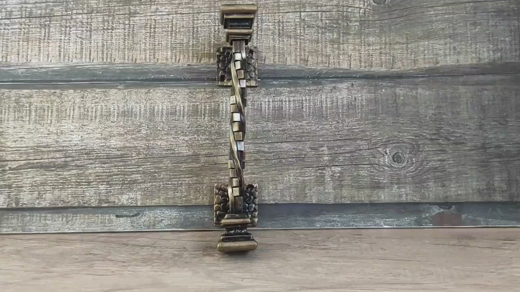 Hand Forged Iron Door Handle: Rustic Barn Door Decor