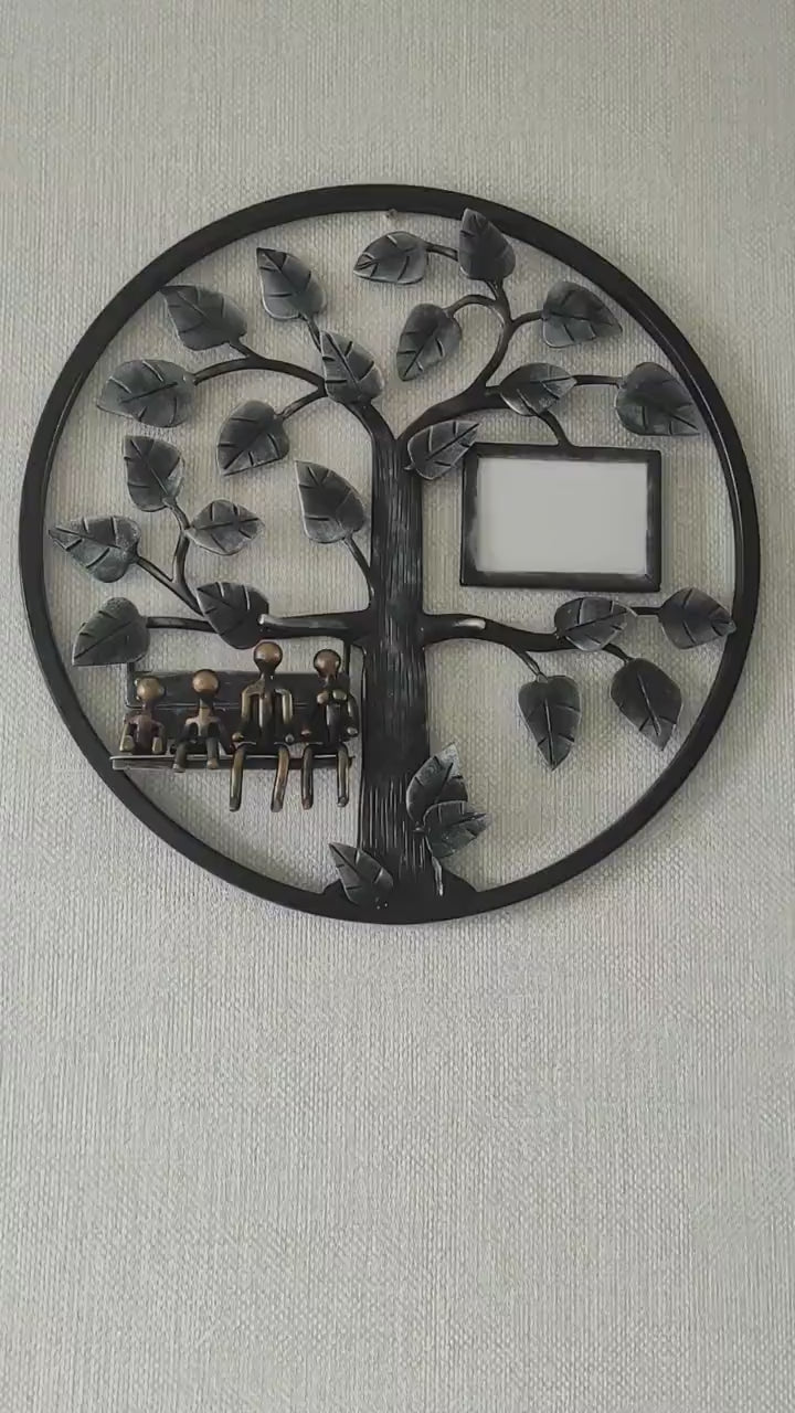 Family Tree Symbol Metal Sign, Photo frame, Personalised Choose Your Own Family Combination, Wall home decor, New Home Gift