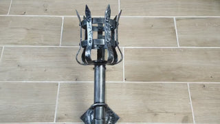 Medieval torch, wrought iron sconce