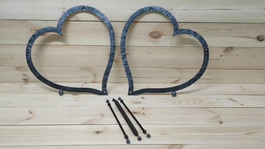Heart Firewood Rack: Wrought Iron Fireplace Basket