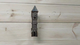 Hand Forged Iron Castle Door Handle: Medieval Barn Decor