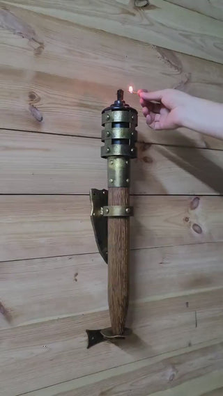 Flaming torch Wall candleholders Vikings Flame Wall sconce