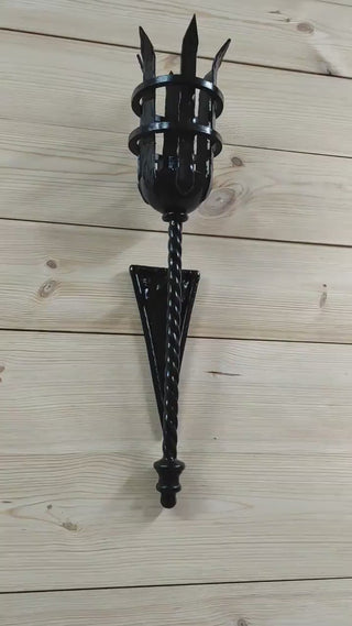 Wall sconce torch, Viking sconce torch, Medieval sconce torch, Viking lantern, Wall lantern, Wrought iron sconces, Medieval lantern