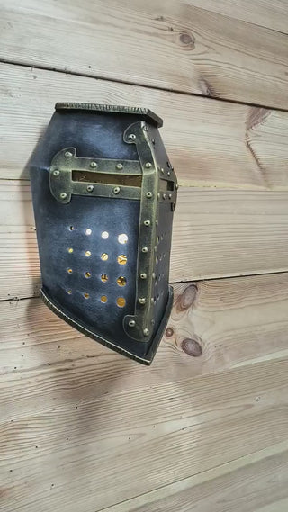 Nightlight, wall lamp, Helmet, Medieval style, Knight's armor, home decor