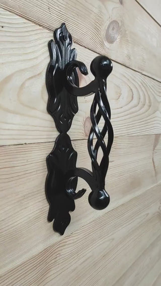 Door handle, Black metal door handle, Barn door handle, Forged iron door handles, Wrought iron door pull