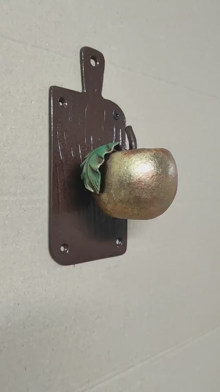 Fruit Knob Kitchen, Apple door handle, Unusual door decor, Iron Door Pull