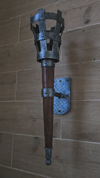 Rustic Medieval Wall Torch Sconce Light