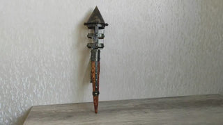 Handmade Forged Iron Wall Sconce Torch: Medieval Viking Lantern