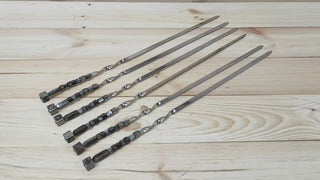 Hand forged, Stainless steel skewers, Steel gift, Cookware for camping, Housewares, Stainless steel gift, Grill utensils, Iron gifts