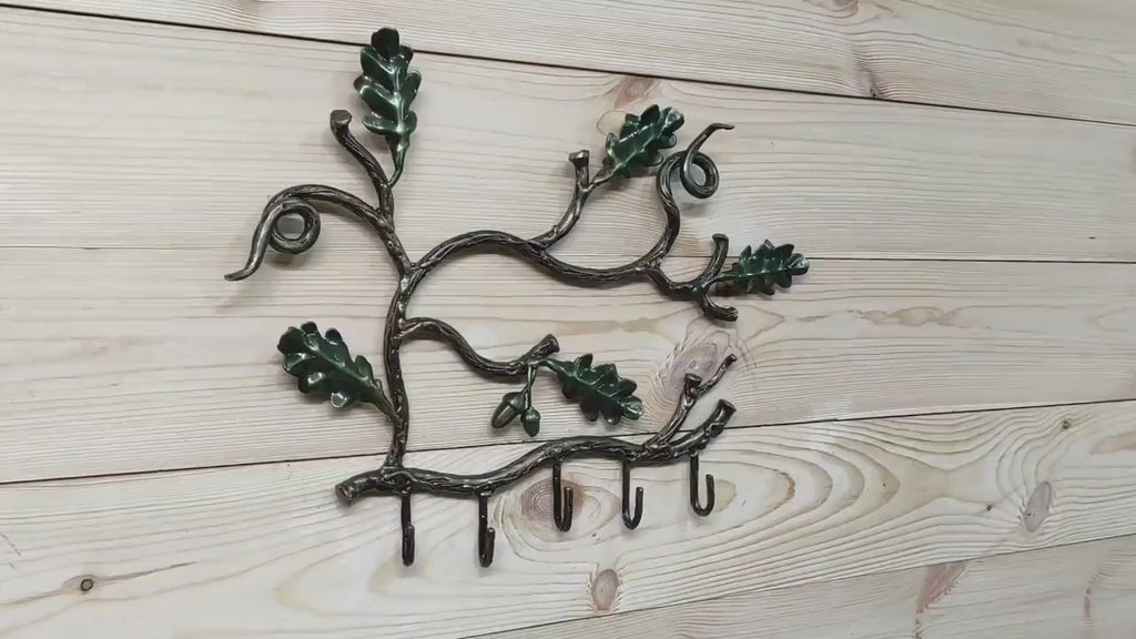 Hanger hallway, metal coat rack, Handmade coat hanger, Acorns