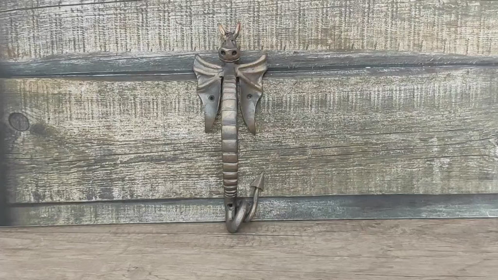 Dragon door handle, door handle, metal handle, barn door handle, hand forged handle