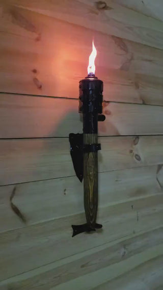 Flaming torch Wall candleholders Vikings Flame Wall sconce