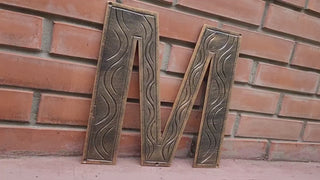 Metal letters M and W, Metal signs, Restroom signs, Personalized signs, Numbers, Letters