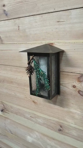 Handmade Wrought Iron Outdoor Sconce: Rustic Metal Night Light