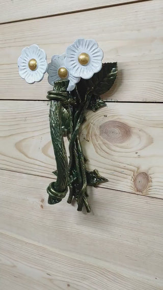 Door handle, metal handle, Flower door handle, Daisy