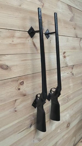 A pair of door handles, Shotgun, Rifle, Gun,The hunter's door handles, Barn door handle,Front door handle, Metal handle, Door decor