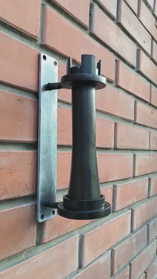 Hand Forged Metal Door Handle: Chess Rook Castle Decor
